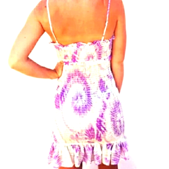 Lavender tie dye smocked mini - Picture 6 of 6